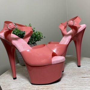 Pleaser Size 11 Pinkish Peach Heels